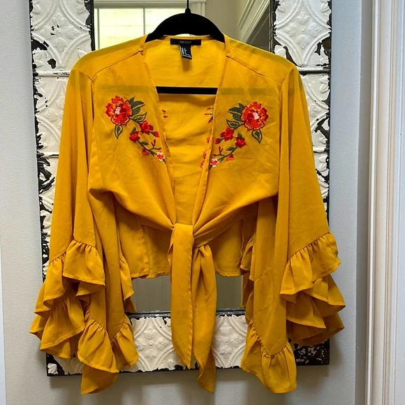 Sheer Floral Blouse - Picture 1 of 4